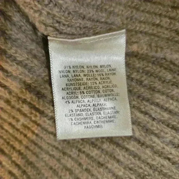 Anthropologie Cowl Neck Sweater Dress Tan Brown Size XS - Picture 8 of 9